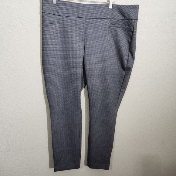 Dalia Pants Womens XXL Houndstooth Narrow Leg Stretch Dress Pants New Preppy - Picture 1 of 13